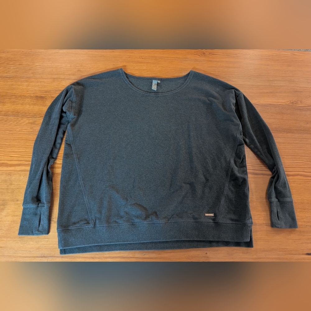 Sweaty Betty Luxe Simhasana Sweatshirt Black Marl Size Large - Picture 14 of 14